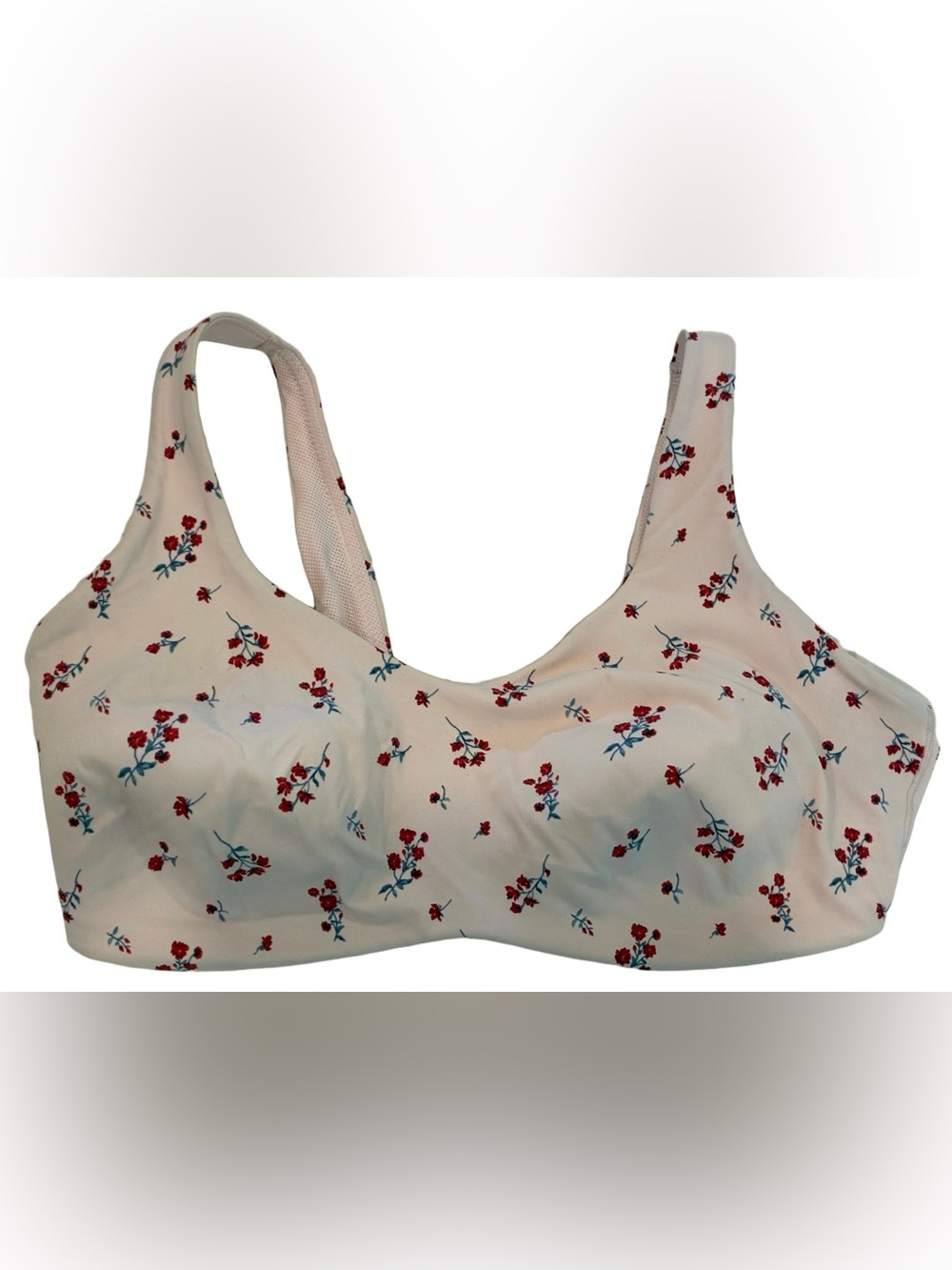 All in motion soft wireless floral bra  women XL  pink